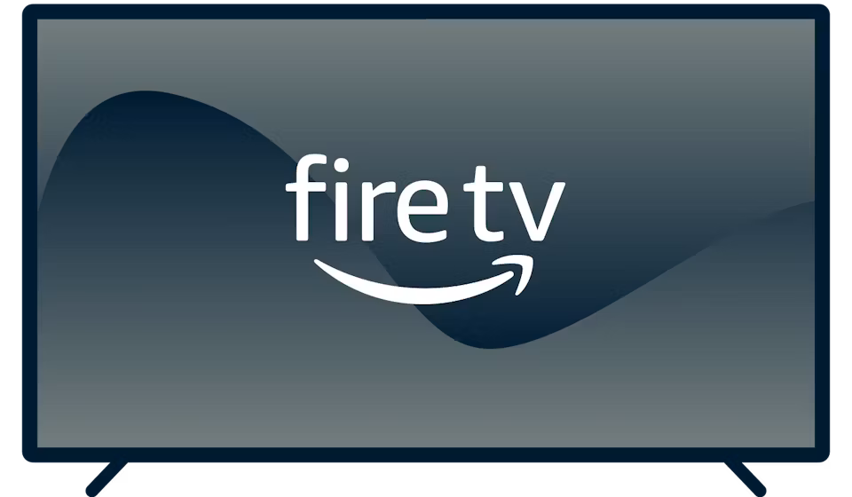 Amazon Fire TV -logo televisiossa.