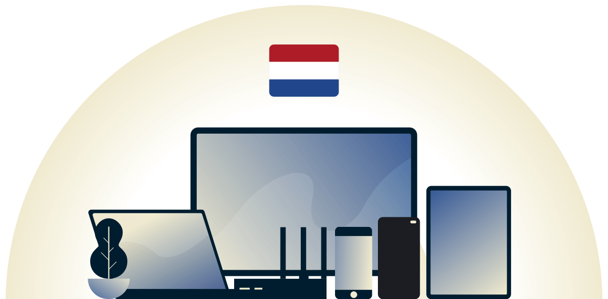 VPN per i Paesi Bassi che protegge diversi dispositivi.
